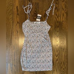 Audrey 3+1 floral print mini dress with tie straps